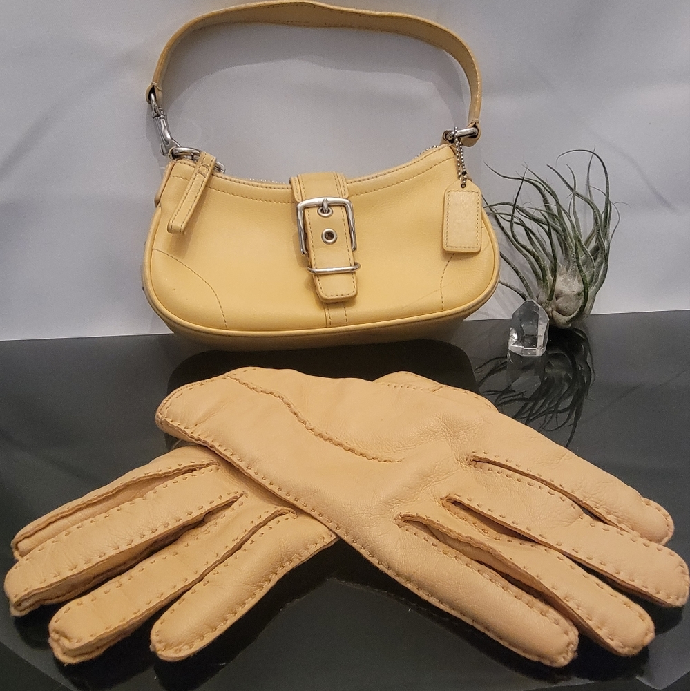 Coach Hamptons Handbag and Malo genuine leather and cashmere gloves